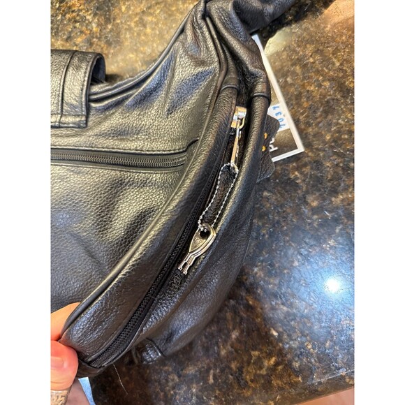 Rama Leathers Concealed Carry Shoulder Bag Black Leather NEW - Picture 2 of 7